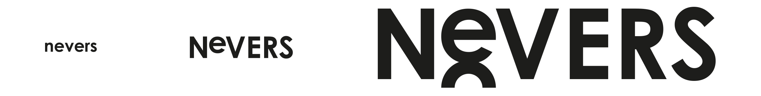 Construction typographique axe 1 logotype NEVERS